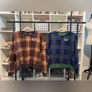 Women’s Jordan plaid crewneck sweatshirts